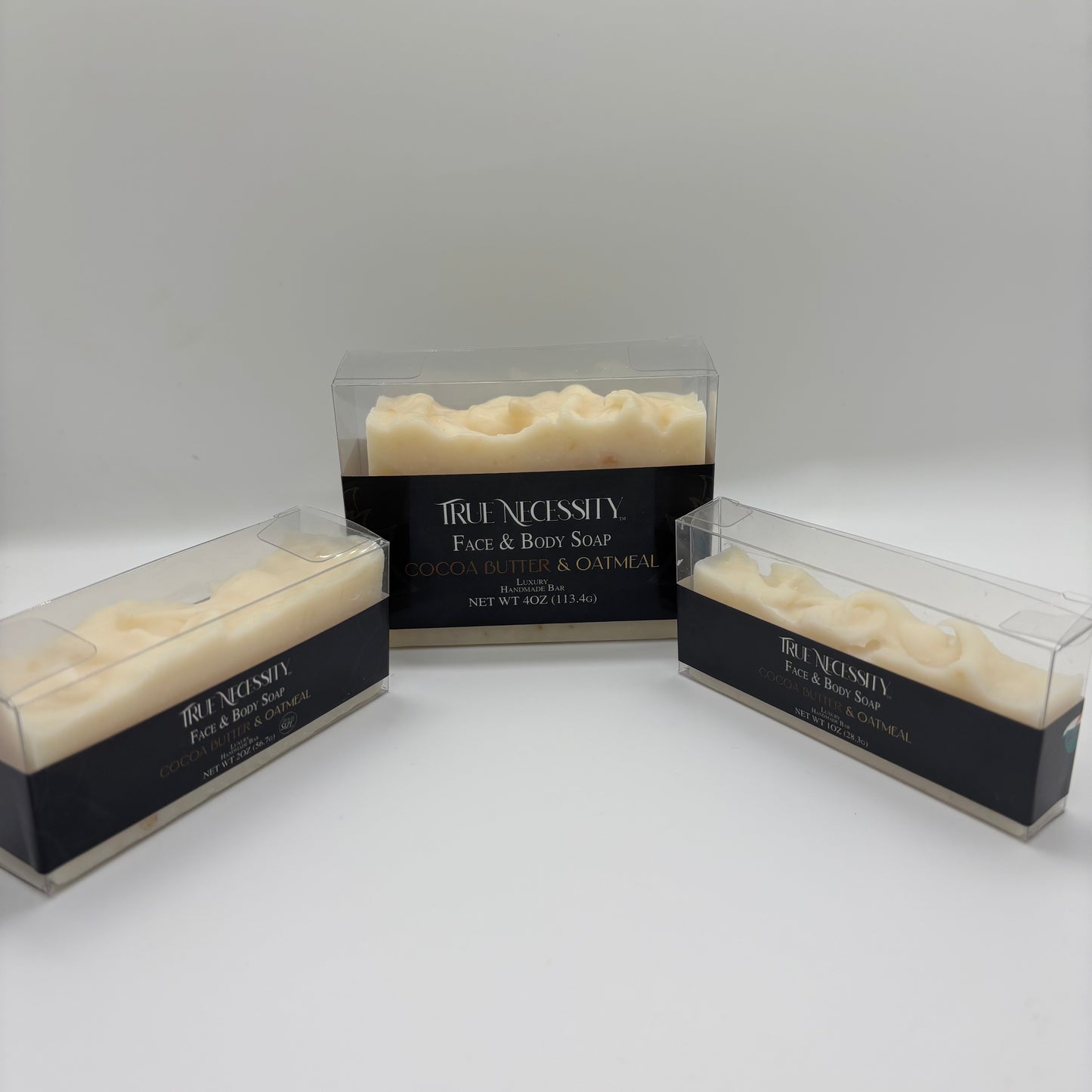 TRUE NECESSITY -COCOA BUTTER & OATMEAL- LUXURY HANDMADE BAR SOAP